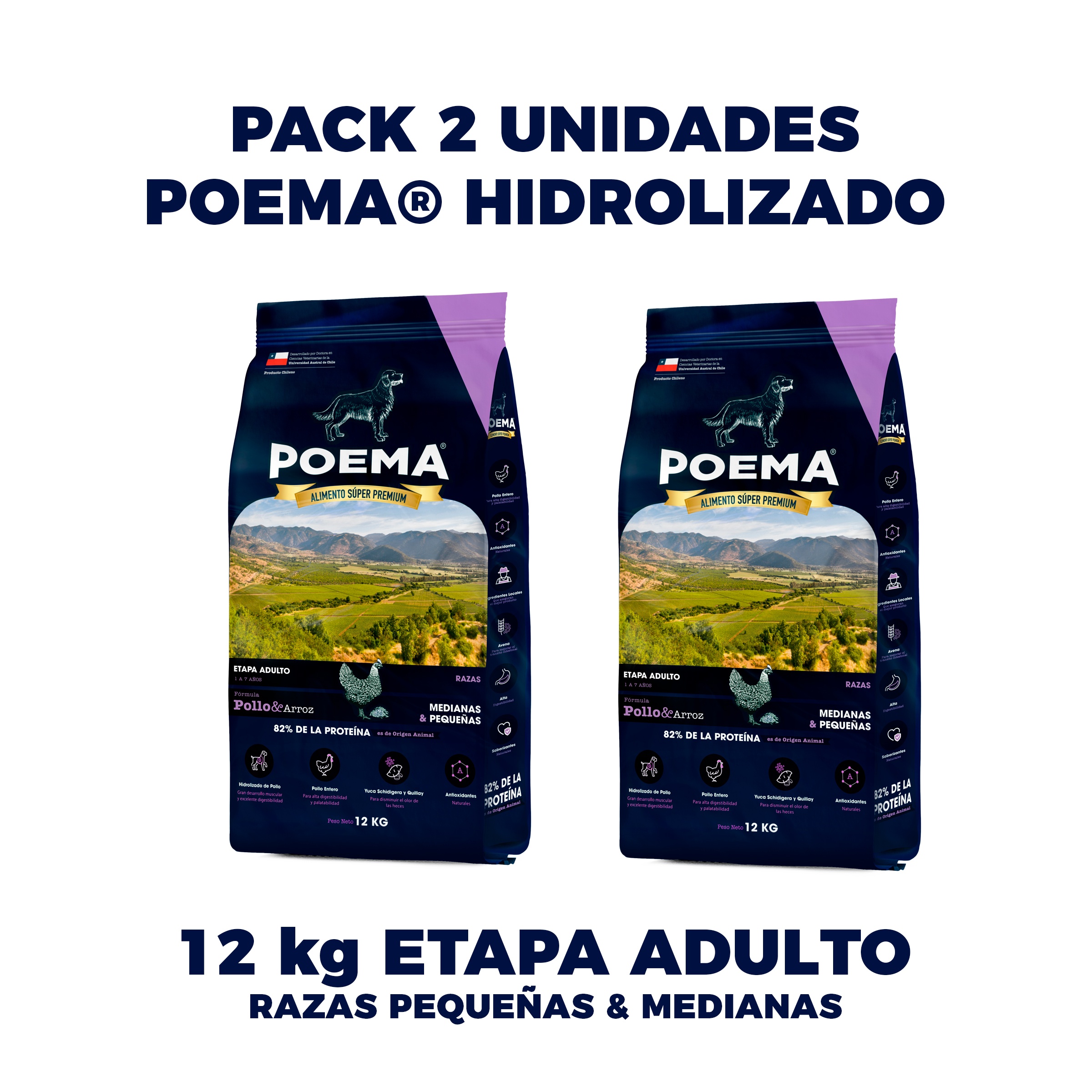 Poema Pollo para Perros Adultos 24 Kilos (PACK)