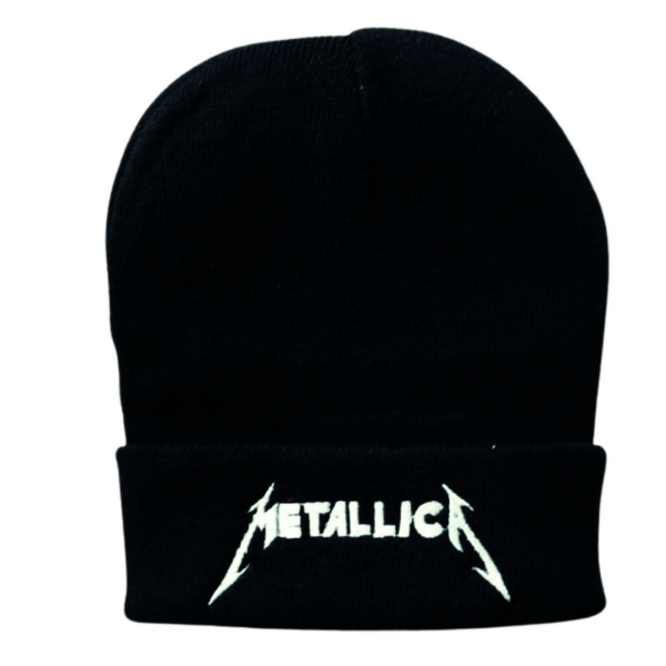 Gorro Bordado Blanco Exclusivo Diseño Metallica