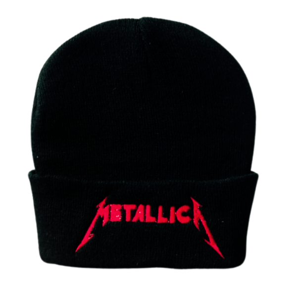 Gorro Bordado Rojo Exclusivo Diseño Metallica