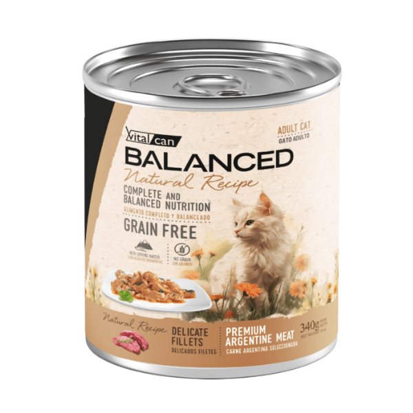 Lata Balanced Natural Recipe Filetes Gato Adulto Carne 340 Gr