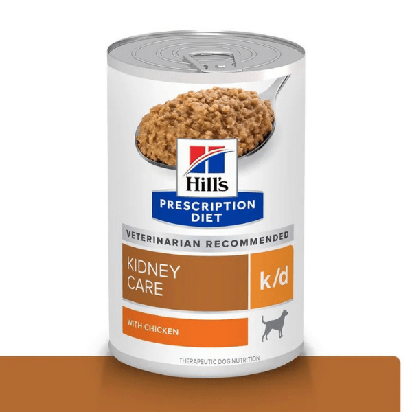 Hills Lata Prescription Diet Cuidado Renal Perro K/D Pollo 370 Gr